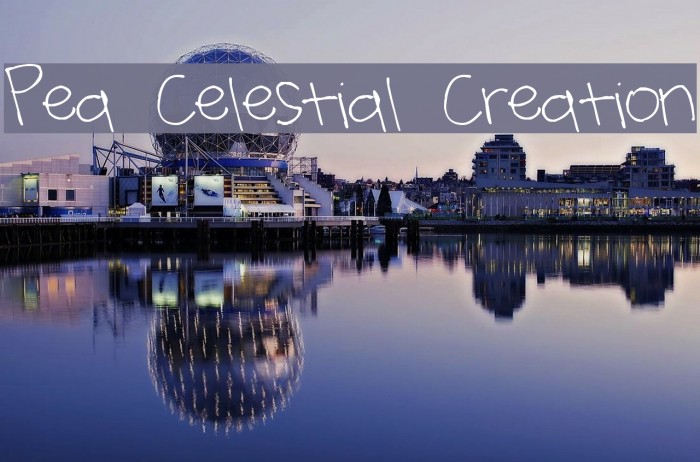 Pea Celestial Creation Font examples