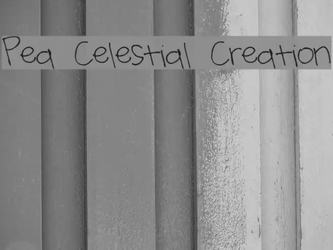 Pea Celestial Creation Font examples