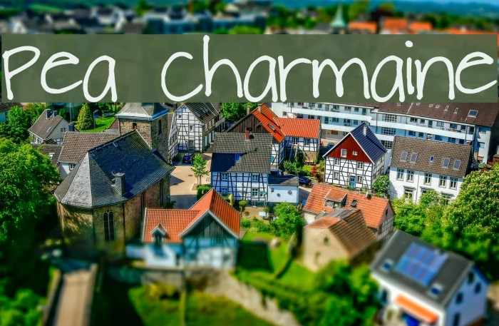 Pea Charmaine Font examples