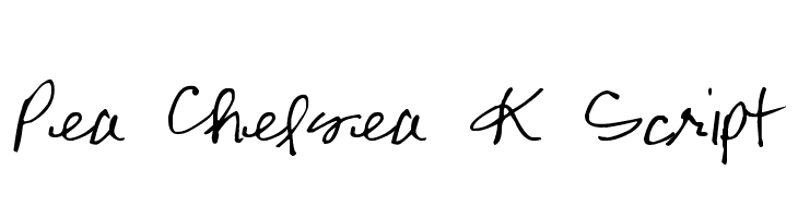 Pea Chelsea K Script Font