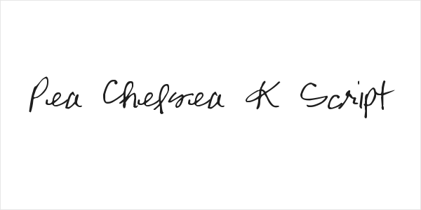 Pea Chelsea K Script Logo