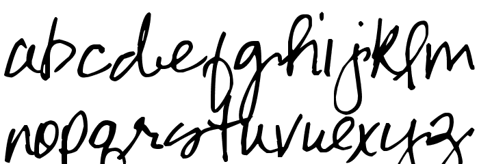 Pea Chelsea K Script Font LOWERCASE