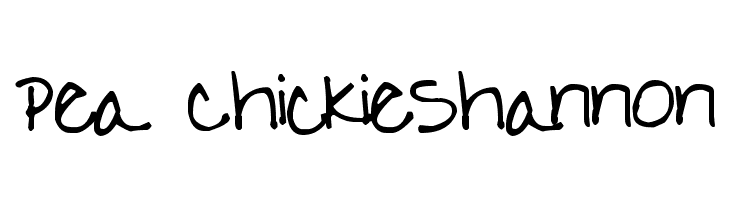 Pea ChickieShannon  フリーフォントのダウンロード