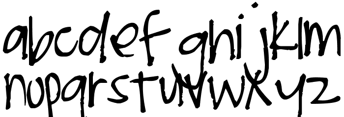 Pea Chit's Bits Font LOWERCASE