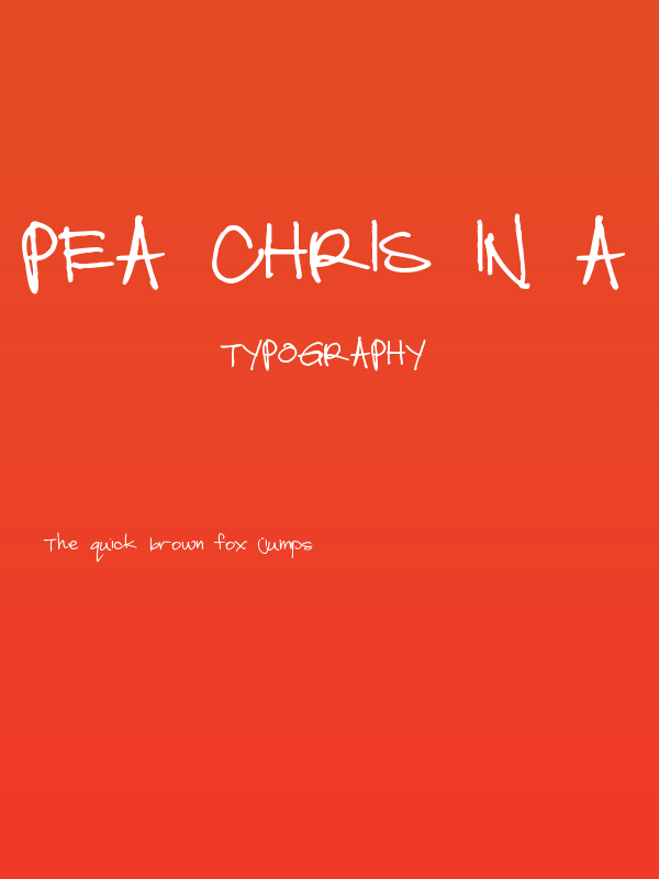 Pea Chris in a Hurry Poster