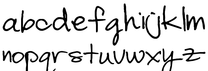 Pea Chris in a Hurry Font LOWERCASE