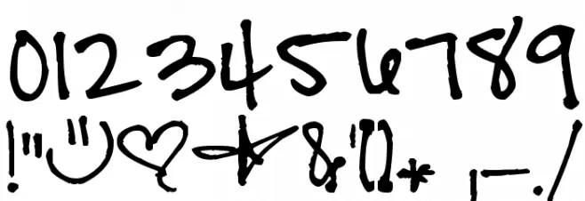 Pea Chrissi Font OTHER CHARS