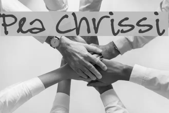 Pea Chrissi Font examples
