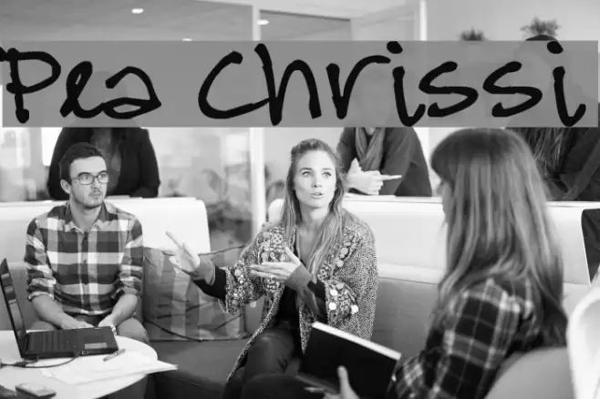 Pea Chrissi Font examples