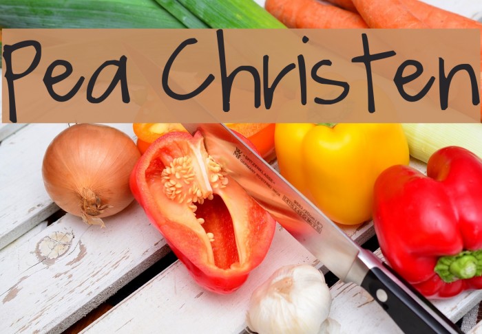 Pea Christen Font examples