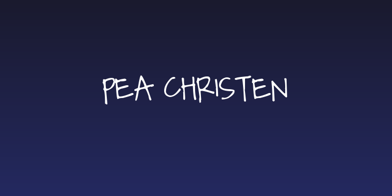 Pea Christen Social Header