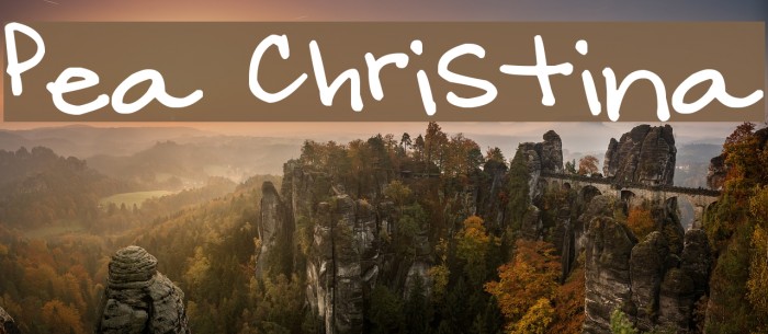 Pea Christina Font examples