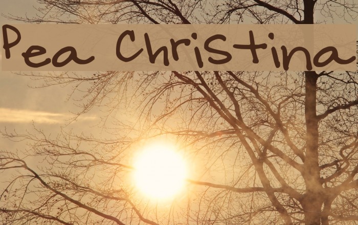 Pea Christina Font examples