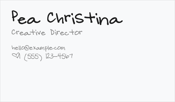 Pea Christina Business Card