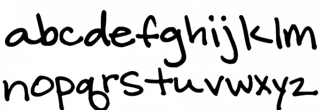 Pea Christina Schriftart Kleinbuchstaben