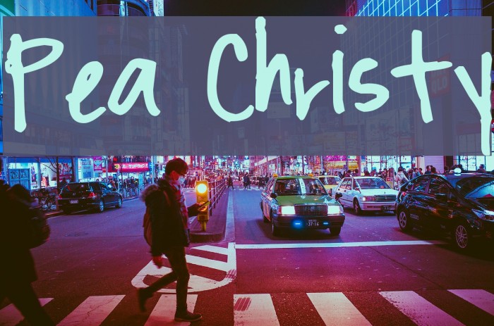 Pea Christy Font examples