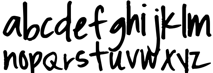 Pea Christy Font LOWERCASE