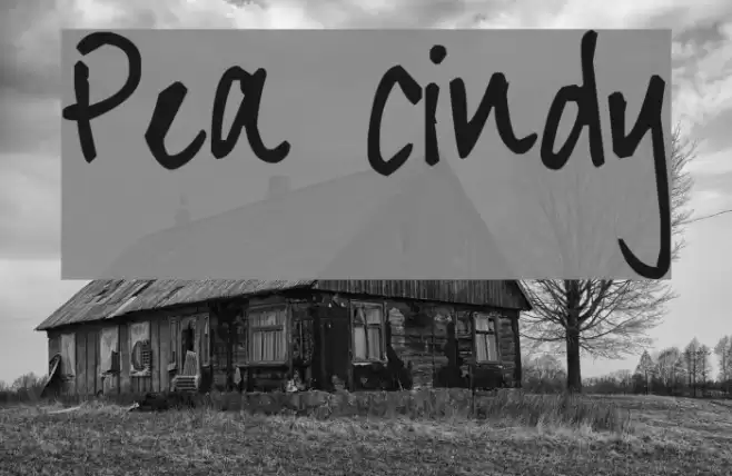 Pea Cindy Font examples