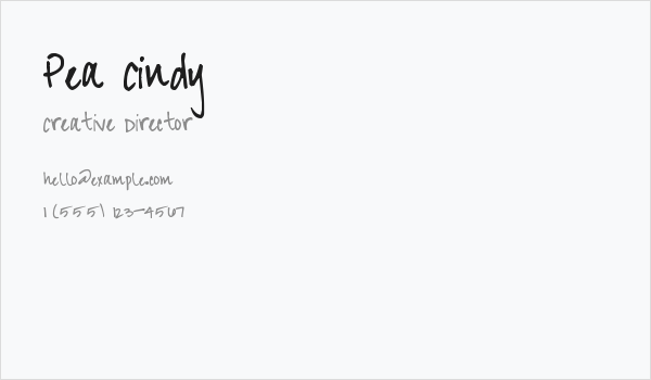 Pea Cindy Business Card