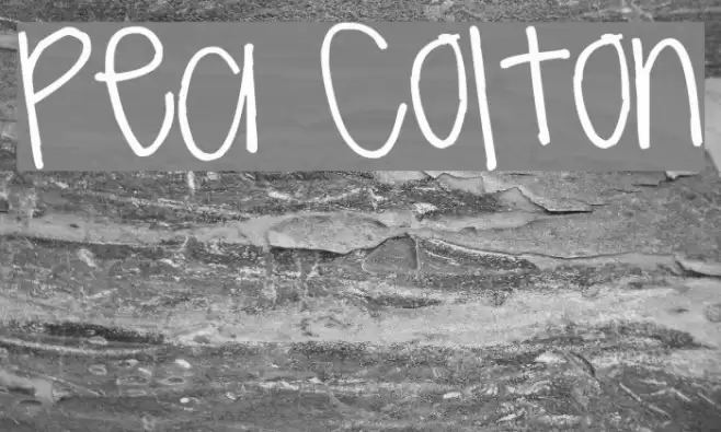 Pea Colton Font examples