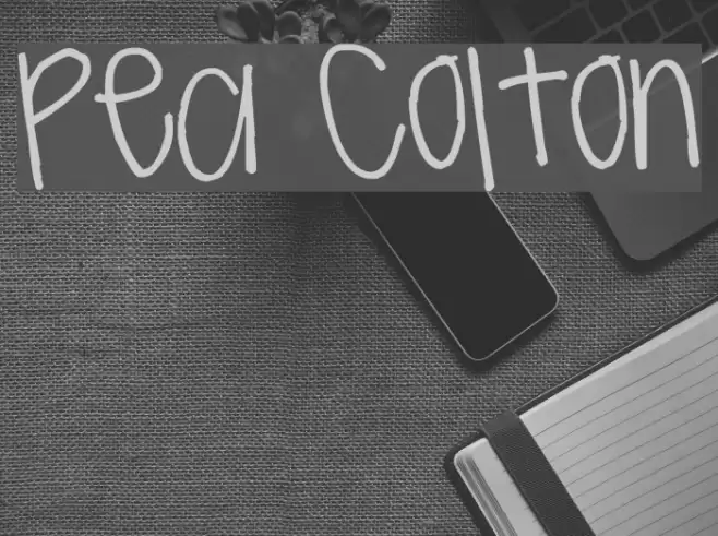 Pea Colton Font examples