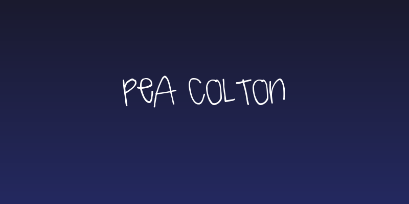 Pea Colton Social Header