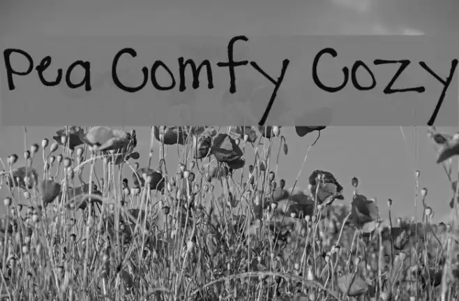 Pea Comfy Cozy Font examples