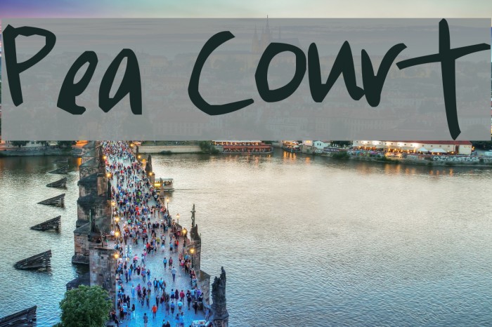 Pea Court Font examples