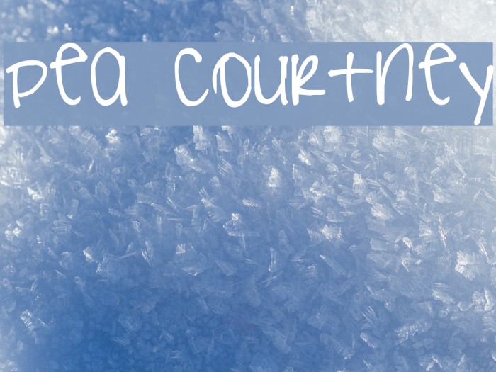 Pea Courtney Font examples