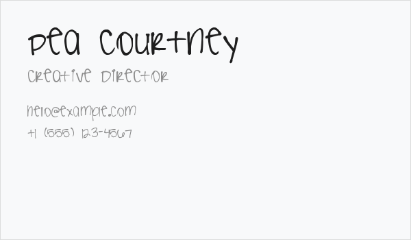 Pea Courtney Business Card