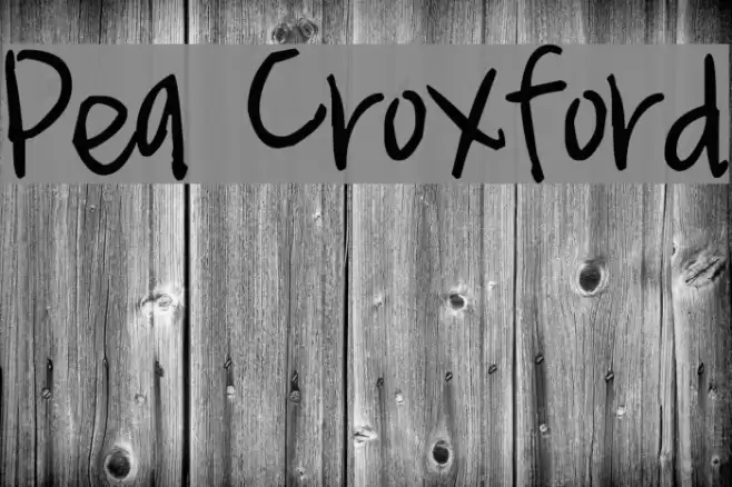 Pea Croxford Font examples