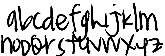 Pea Croxford Font LOWERCASE