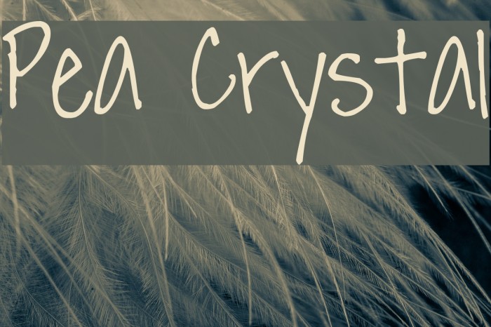 Pea Crystal Font examples