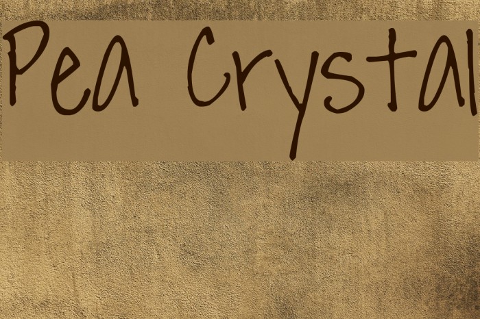 Pea Crystal Font examples