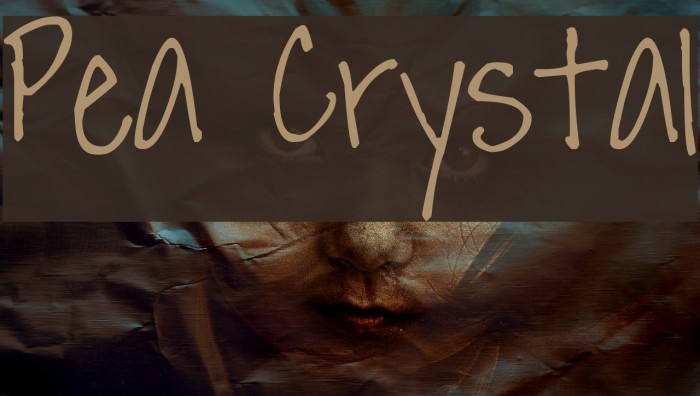 Pea Crystal Font examples