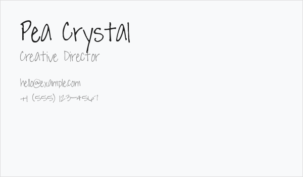 Pea Crystal Business Card