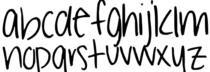 Pea Cuartas Font LOWERCASE