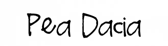Pea Dacia  Frei Schriftart Herunterladen
