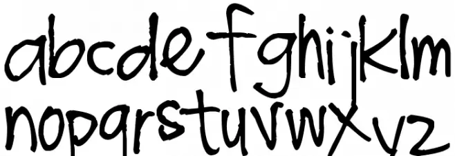 Pea Dacia Caratteri MINUSCOLO