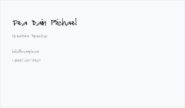 Pea Dain Michael Business Card