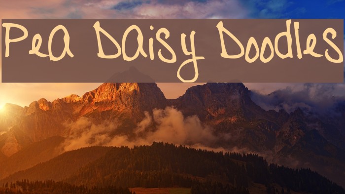Pea Daisy Doodles Font examples