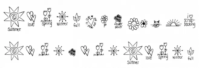 Pea Dalovely Damanda Doodles Schriftart Groß