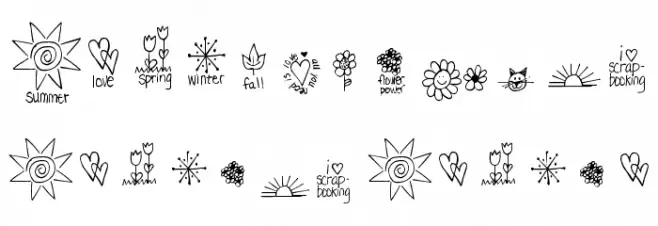 Pea Dalovely Damanda Doodles फ़ॉन्ट लोअरकेस