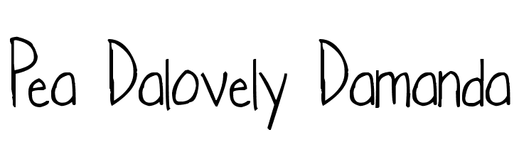 Pea Dalovely Damanda  नि: शुल्क फ़ॉन्ट्स डाउनलोड