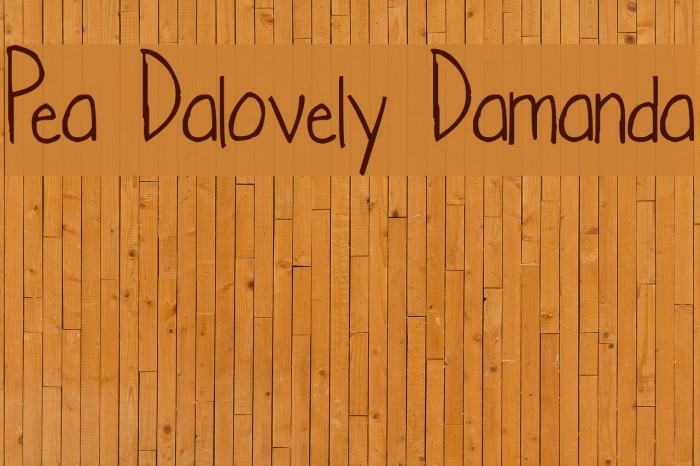 Pea Dalovely Damanda Font examples