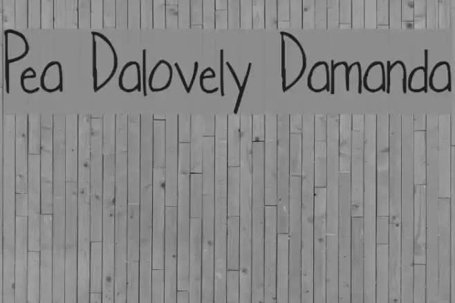 Pea Dalovely Damanda Font examples