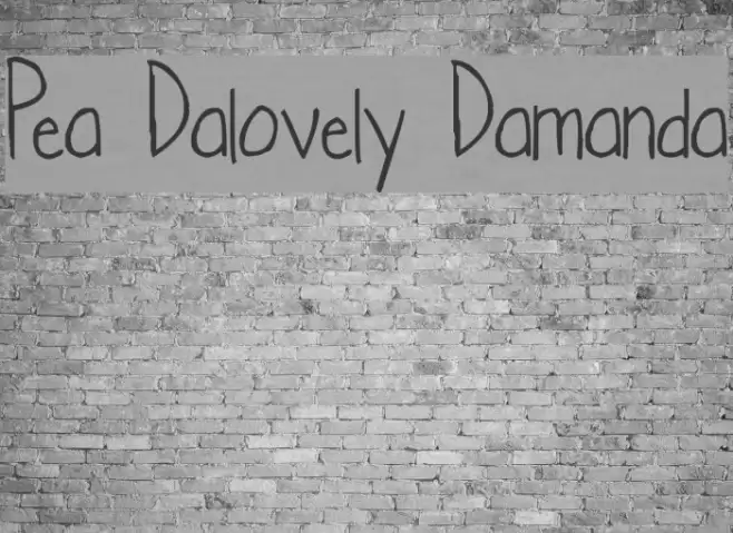 Pea Dalovely Damanda Font examples