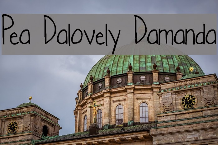 Pea Dalovely Damanda Font examples