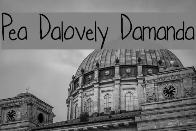 Pea Dalovely Damanda Font examples