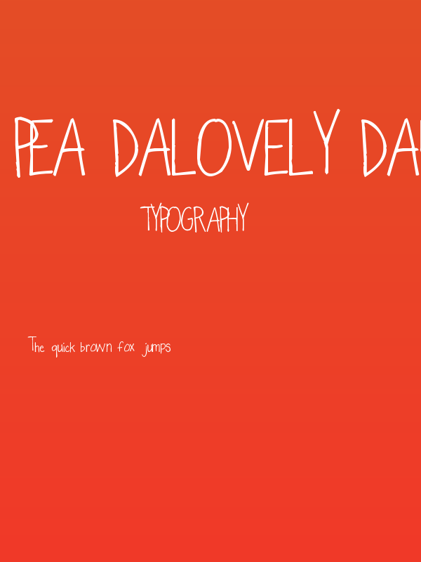 Pea Dalovely Damanda Poster